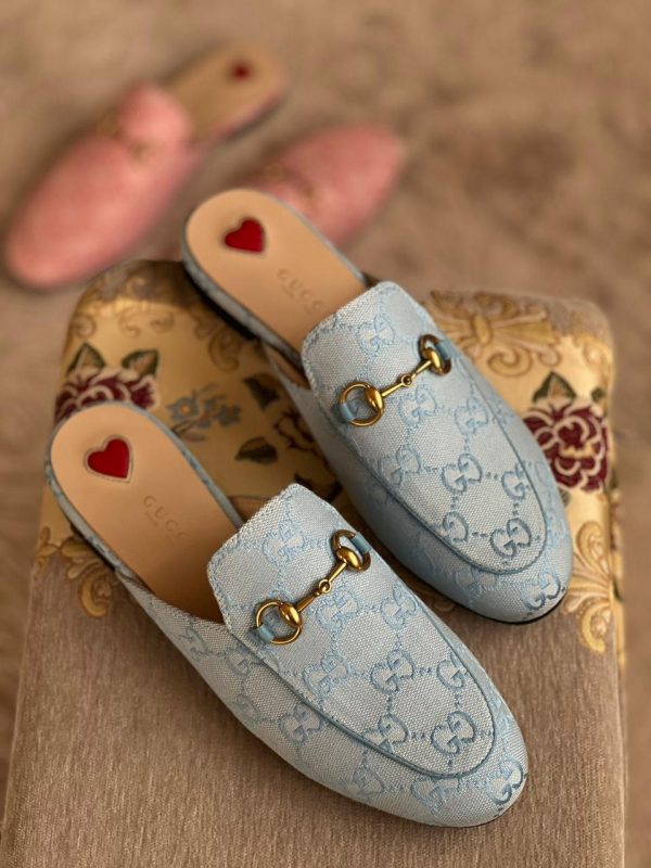 Gucci Princetown GG Canvas Leather Slipper - Image 3