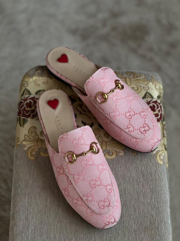 Gucci Princetown GG Canvas Leather Slipper - Image 2
