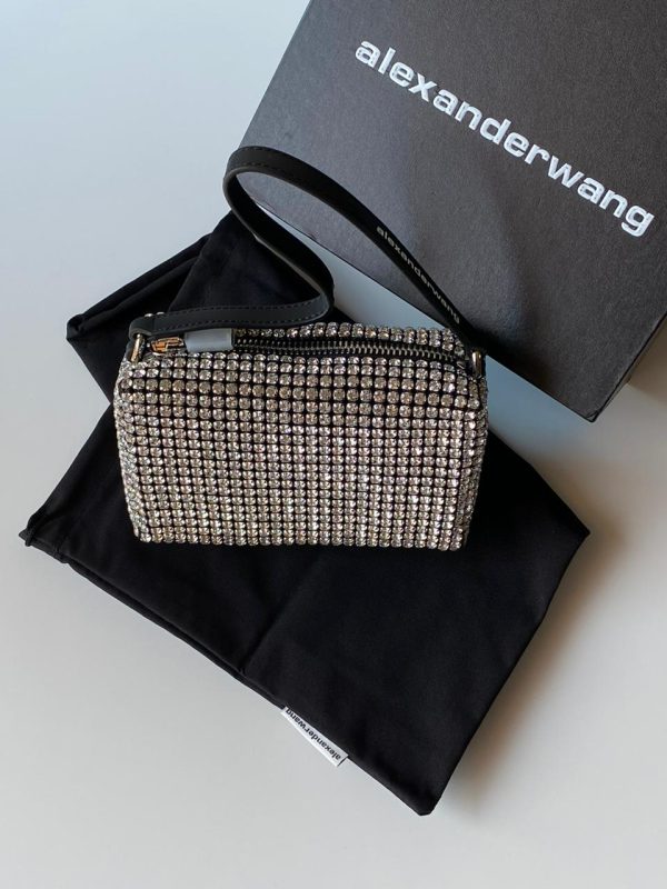 Alexander Wang Heiress Pouch In Crystal Mesh
