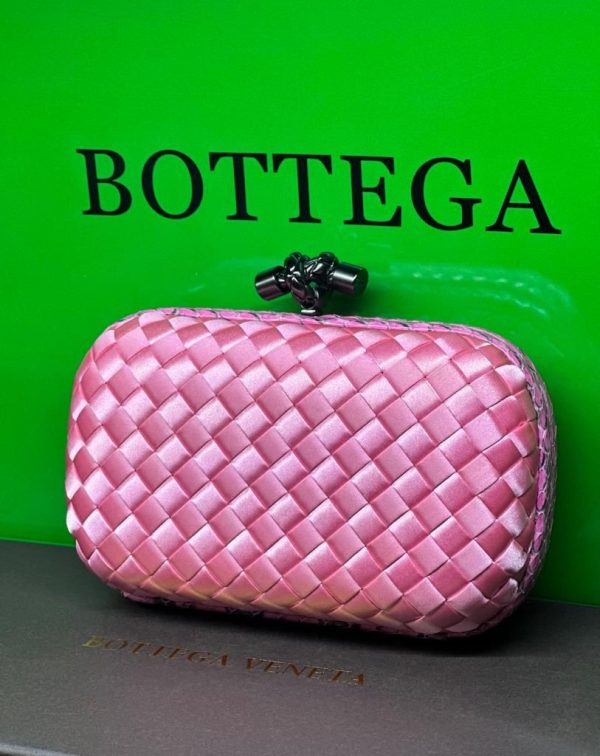 Bottega Veneta Knot Satin Clutch - Image 11