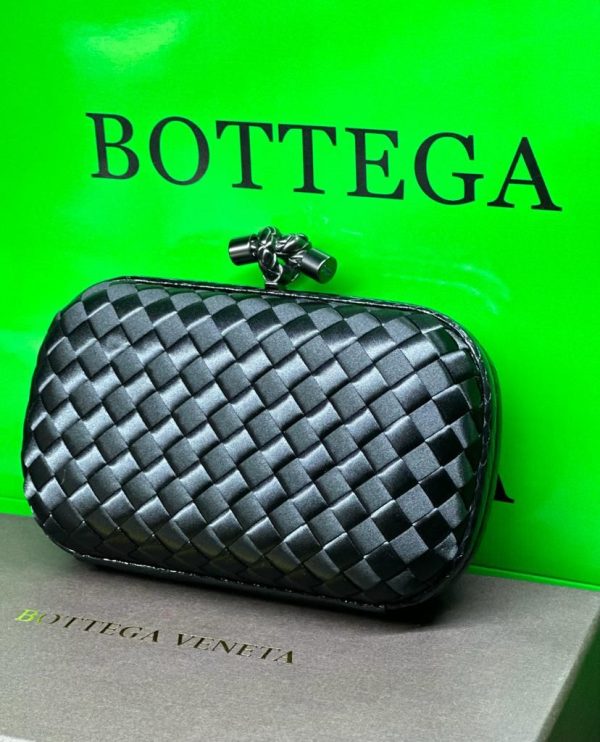 Bottega Veneta Knot Satin Clutch - Image 3