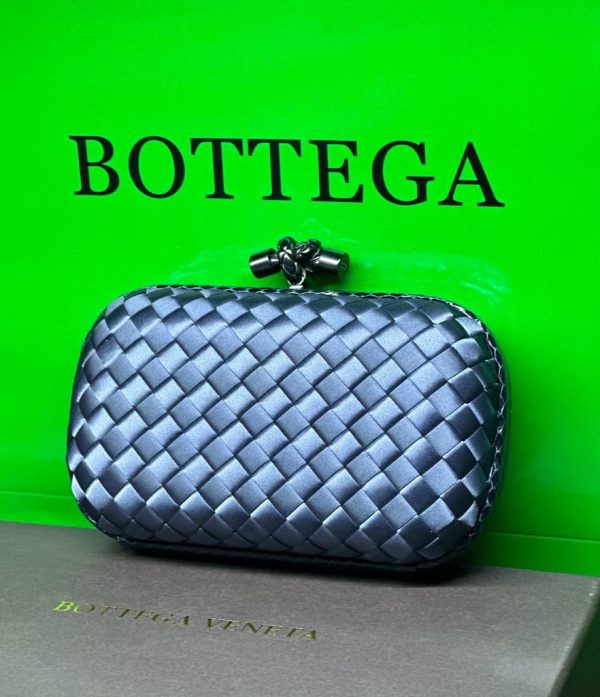 Bottega Veneta Knot Satin Clutch - Image 6