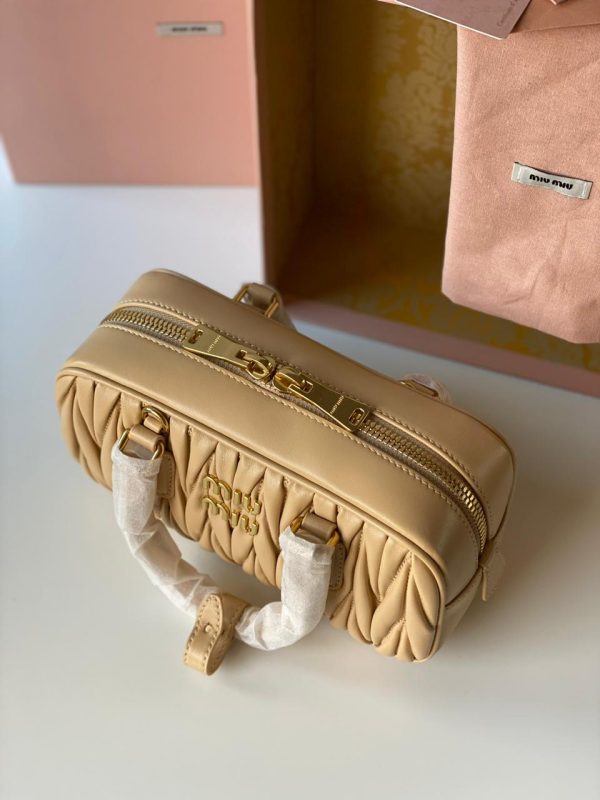 Miu Miu Leather Top Handle Shoulder Bag - Image 4