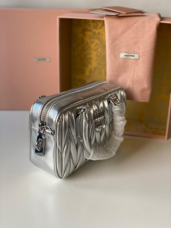 Miu Miu Leather Top Handle Shoulder Bag - Image 6
