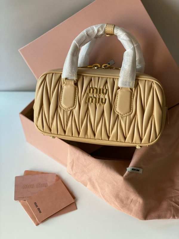 Miu Miu Leather Top Handle Shoulder Bag - Image 3