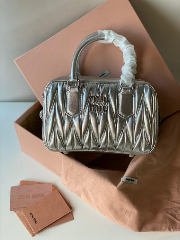 Miu Miu Leather Top Handle Shoulder Bag