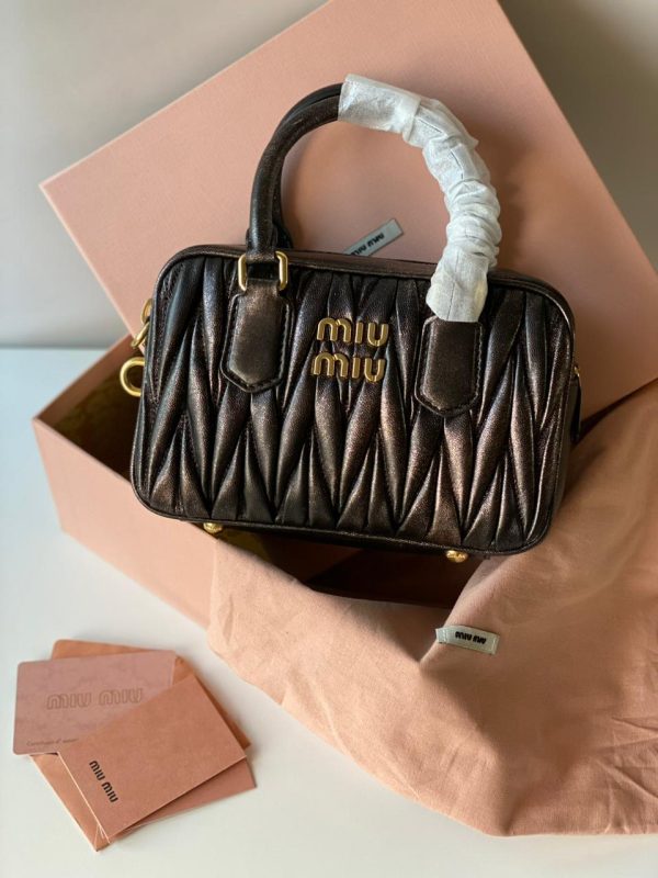 Miu Miu Leather Top Handle Shoulder Bag - Image 2