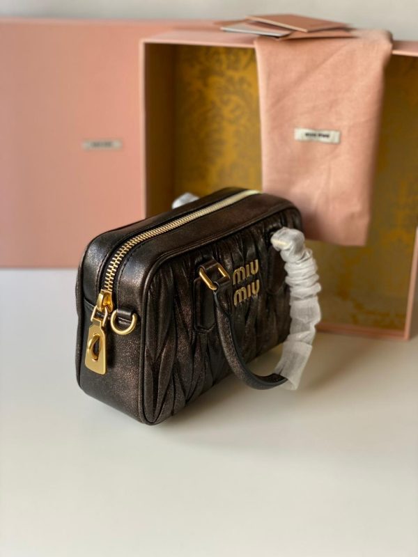 Miu Miu Leather Top Handle Shoulder Bag - Image 5