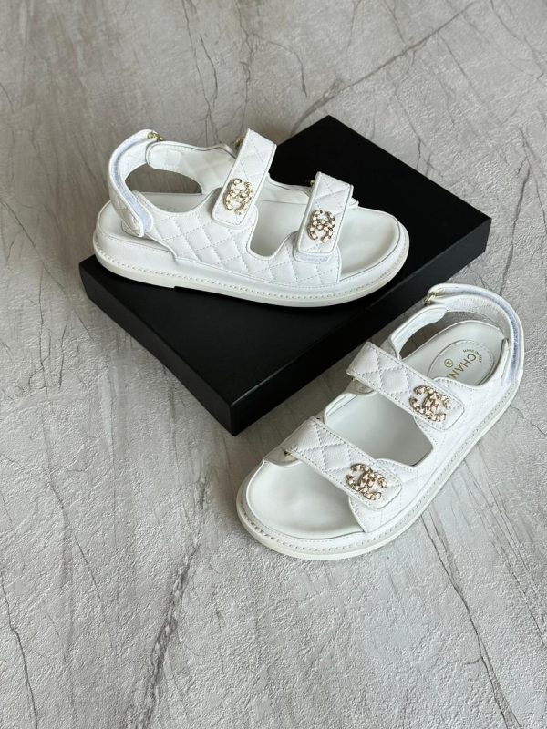 Chanel CC Logo Cavier Dad Sandal - Image 7