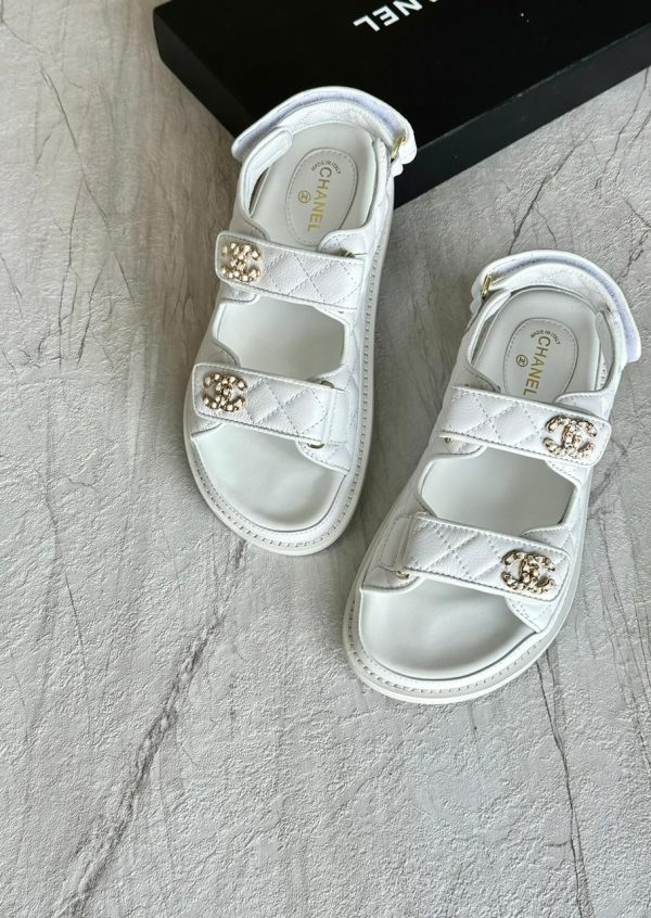 Chanel CC Logo Cavier Dad Sandal - Image 2