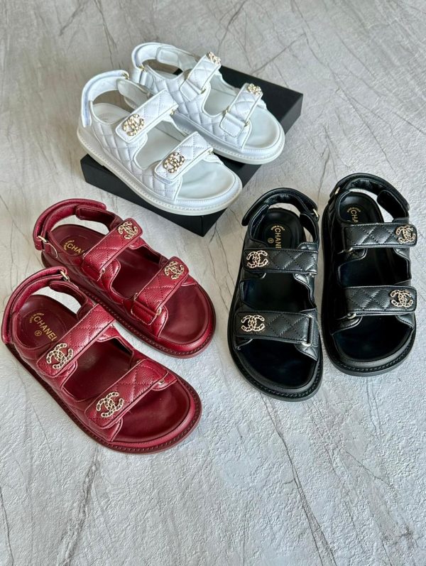 Chanel CC Logo Cavier Dad Sandal