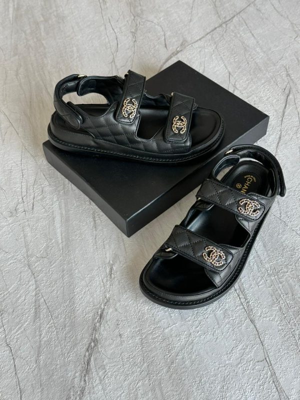 Chanel CC Logo Cavier Dad Sandal - Image 5
