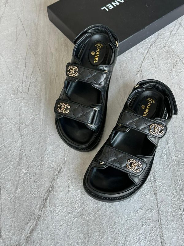 Chanel CC Logo Cavier Dad Sandal - Image 4