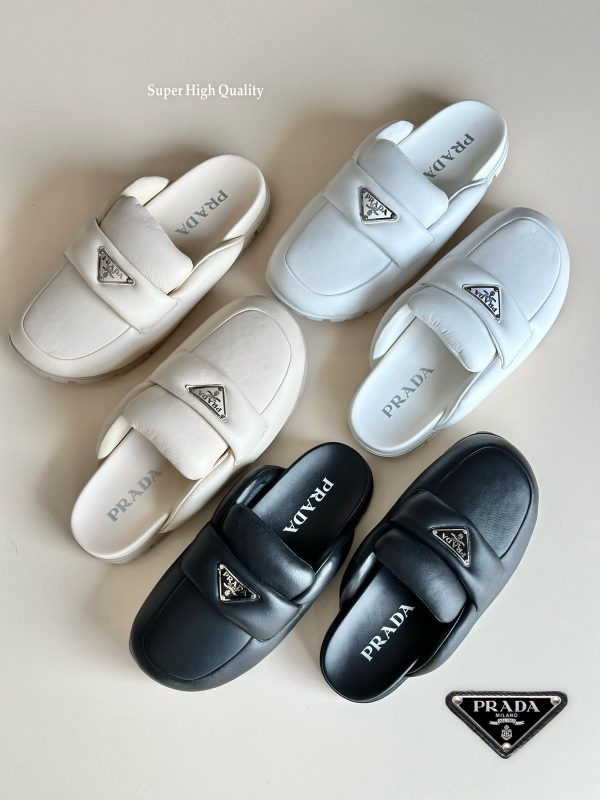 Prada Soft Padded Nappa Leather Mules