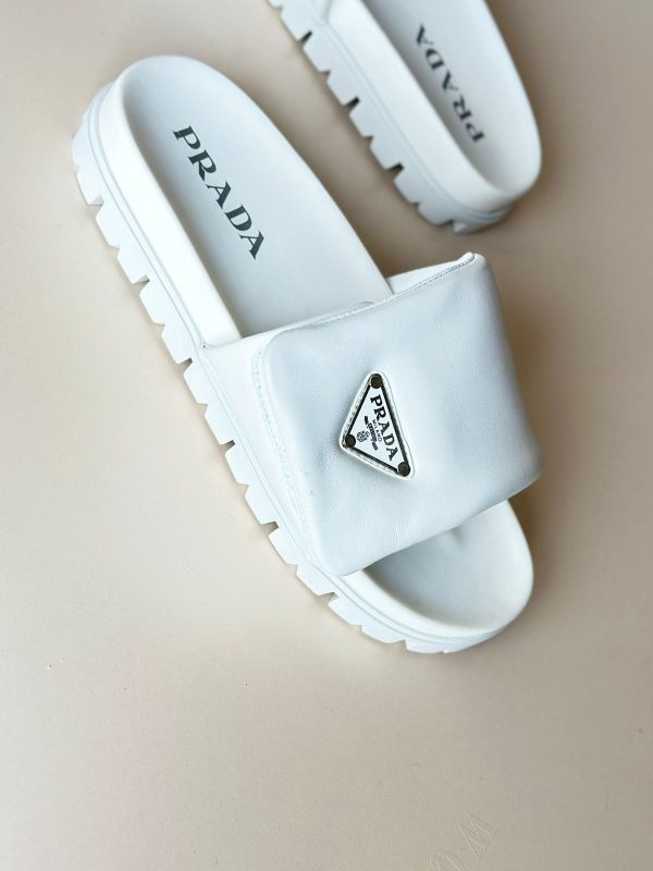 Prada Women's Padded Leather Slides - Image 4
