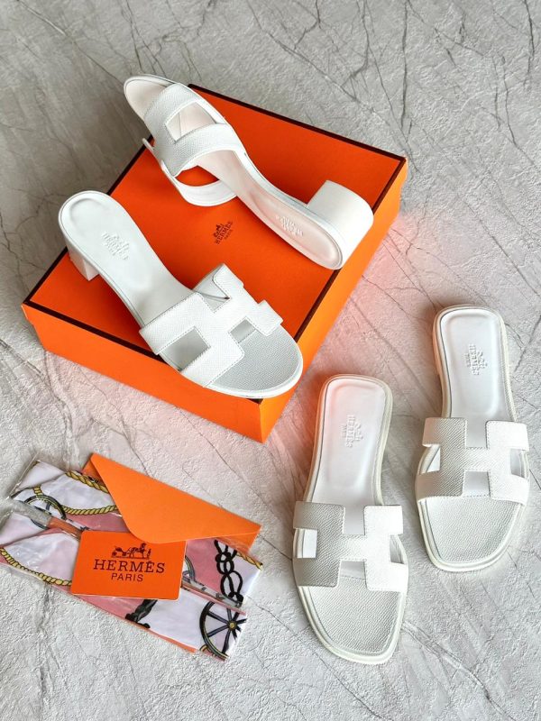 Hermes Oran Leather Sandals For Women - Image 8