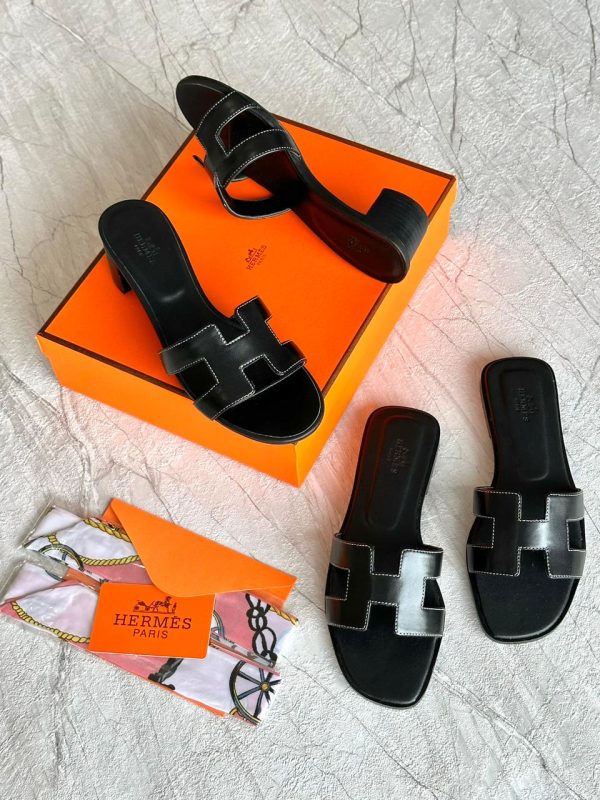 Hermes Oran Leather Sandals For Women - Image 9
