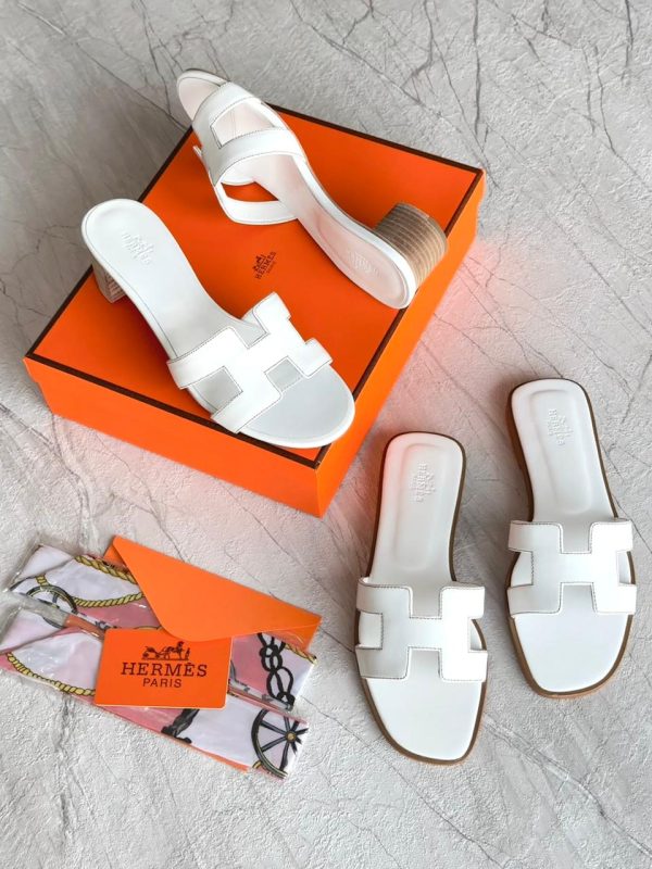 Hermes Oran Leather Sandals For Women - Image 11