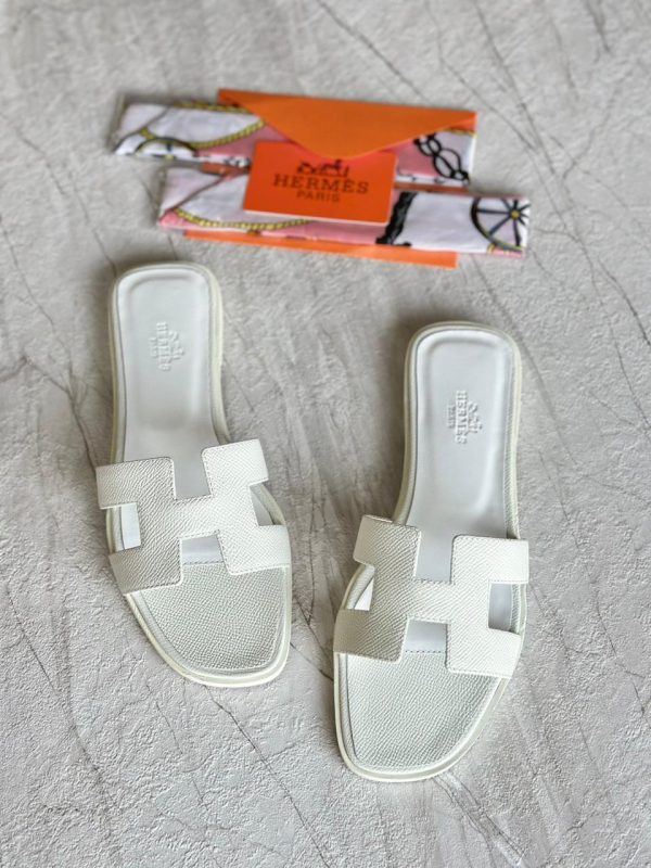 Hermes Oran Leather Sandals For Women - Image 16
