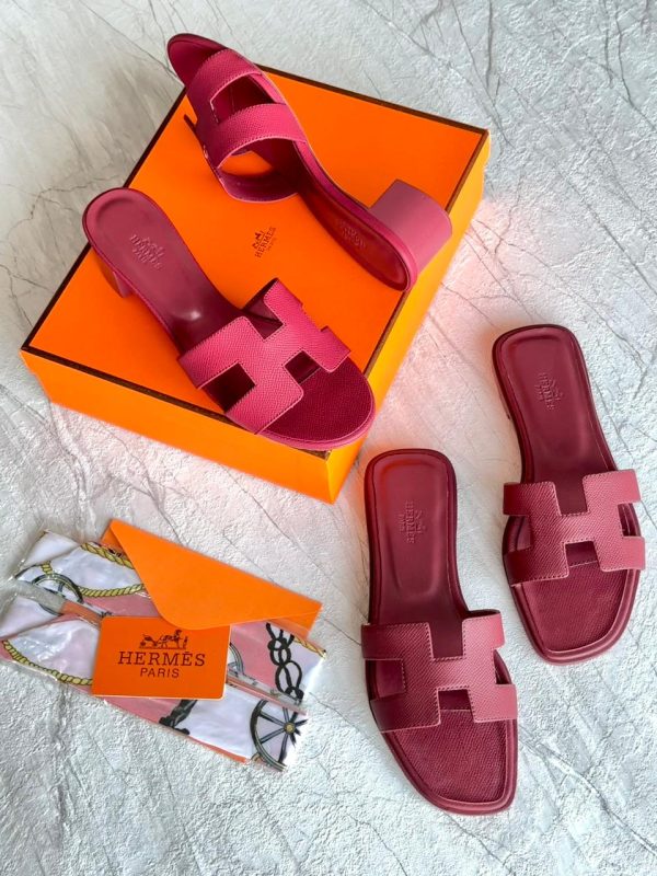 Hermes Oran Leather Sandals For Women - Image 7