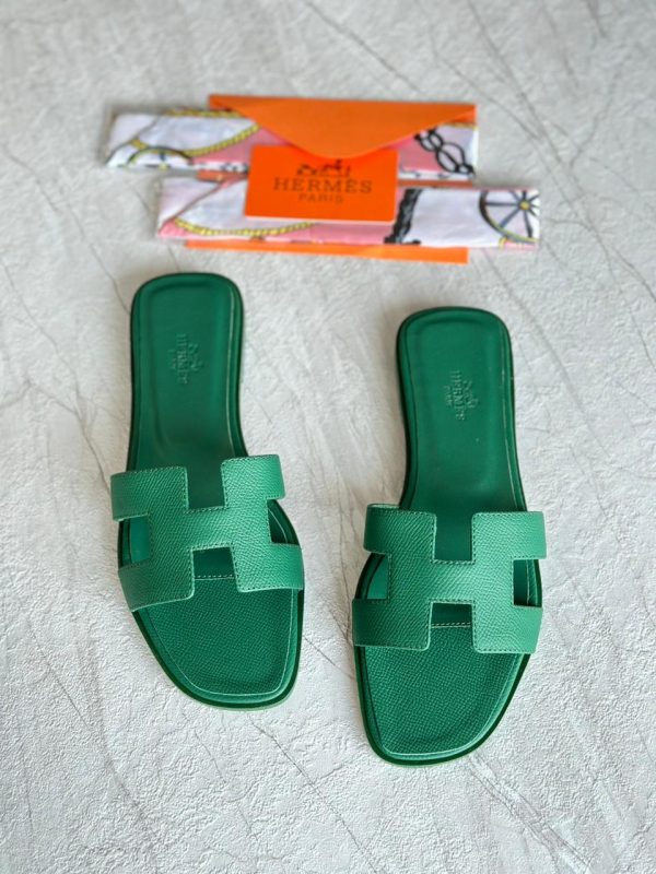 Hermes Oran Leather Sandals For Women - Image 13
