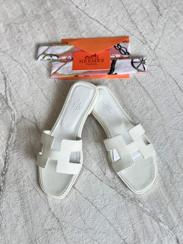Hermes Oran Leather Sandals For Women - Image 12