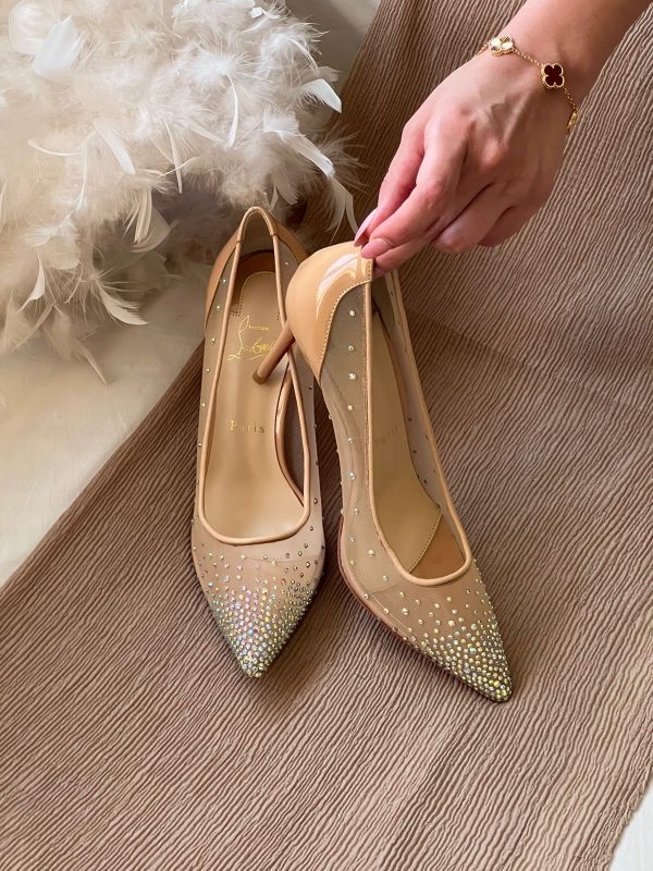 Christian Louboutin Follies Strass Suede Pumps - Image 5