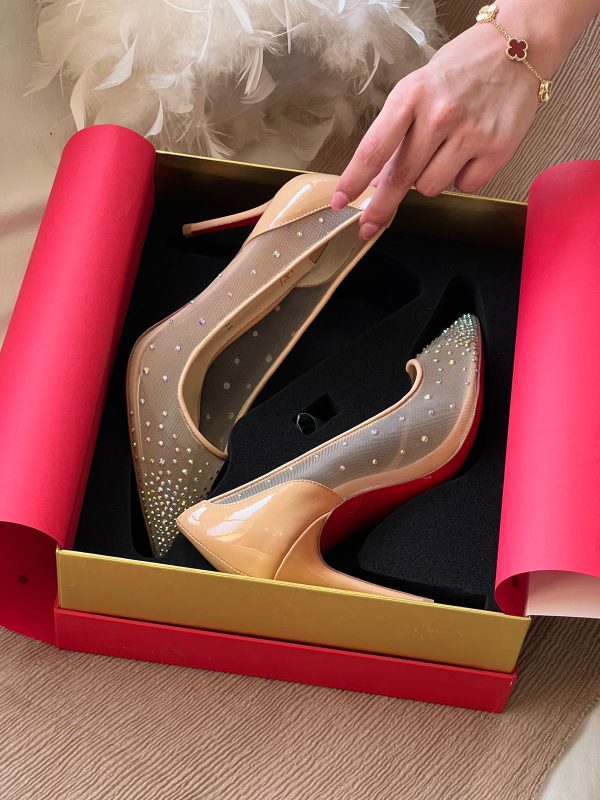 Christian Louboutin Follies Strass Suede Pumps