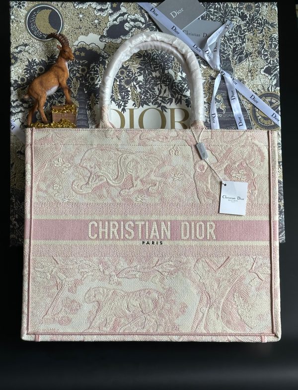 Dior Embroidery Large Book Tote - Image 3