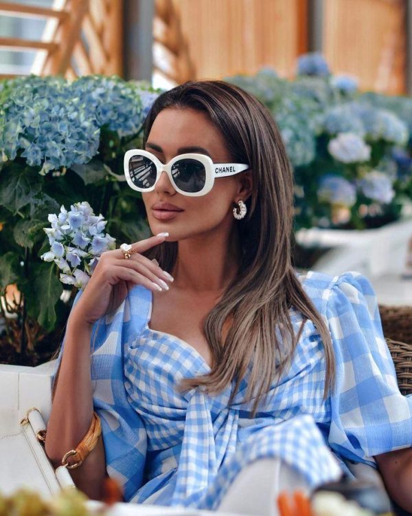 Chanel Acetate Sunglass White For Women