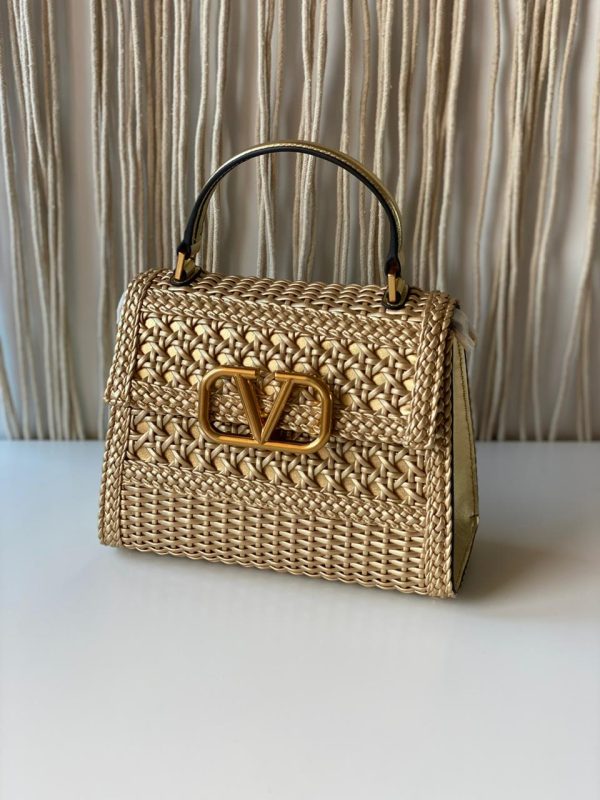 Valentino Garavani Leather Vsling Top Handle Bag - Image 2