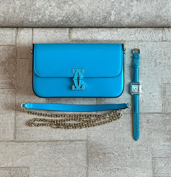 Cartier Leather Double C De Cartier Chain Bag