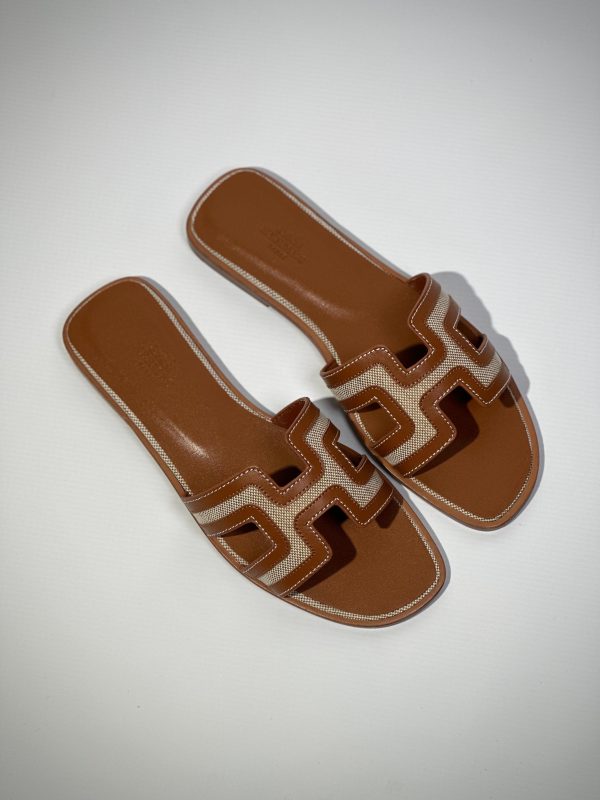 Hermes Classic Oran Canvas Sandal