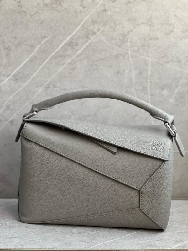 Loewe Calfskin Light Cream Puzzle Bag - Image 5