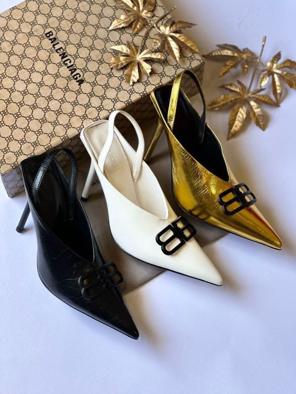 Balenciaga Knife BB Slingback Pumps