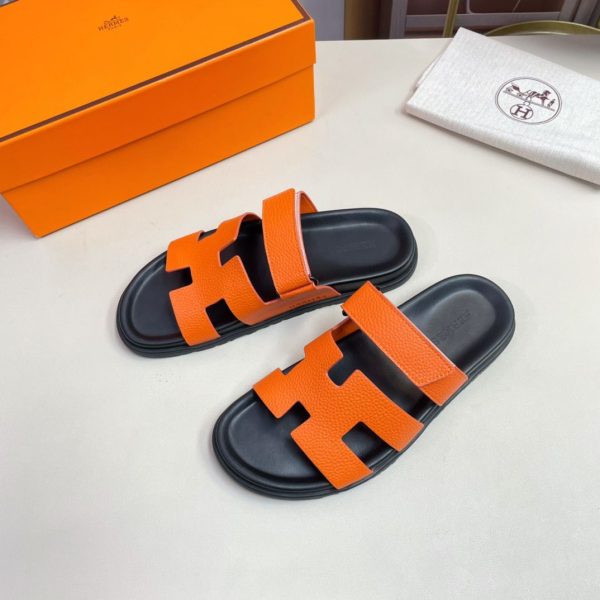 Hermes Chypre New Leather Sandals - Image 3