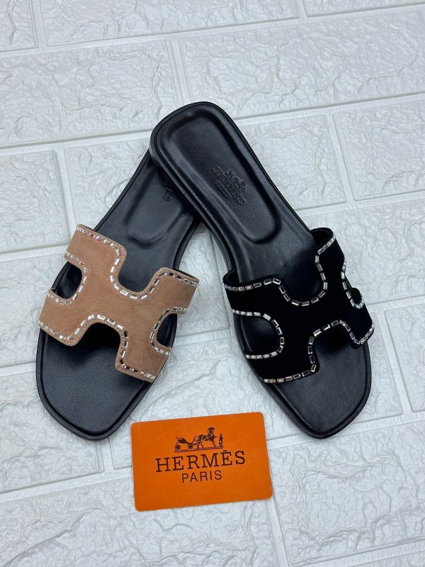 Hermes Oran Crystal Sandals For Women - Image 2