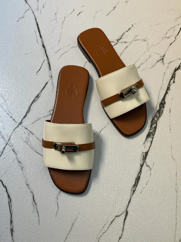 Hermes Casual Calfskin Giulia Sandals