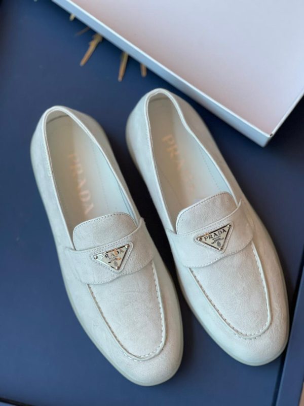 Prada Suede Leather Loafers For Women