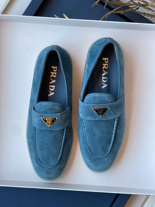 Prada Suede Leather Loafers For Women - Image 4