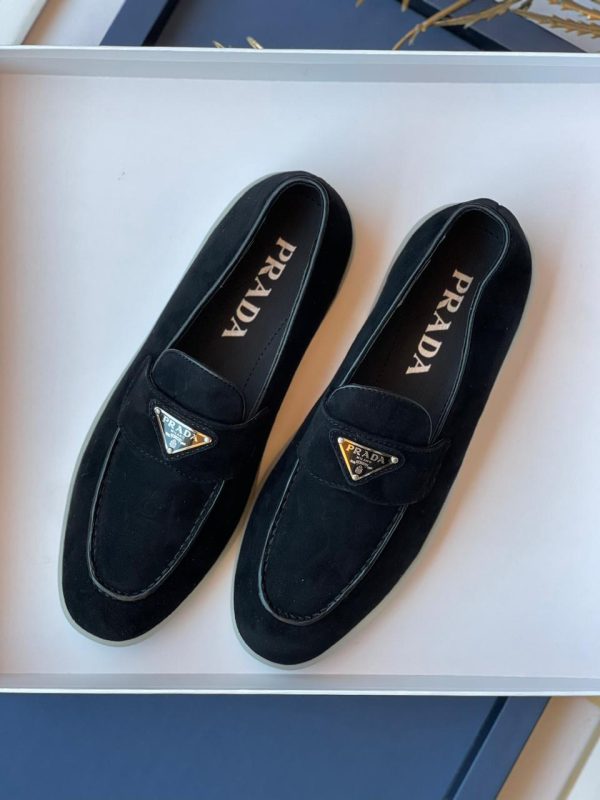 Prada Suede Leather Loafers For Women - Image 3