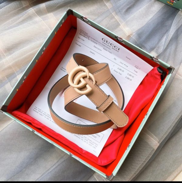 Gucci Chrystal GG Marmont Leather Belt - Image 7