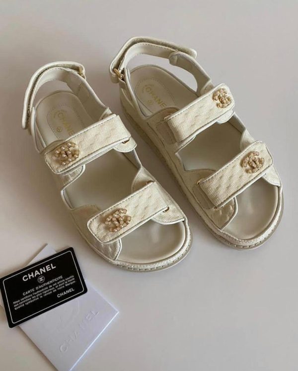 Chanel Quilted Crystal 36 CC Dad Chunky Sandals - Image 2