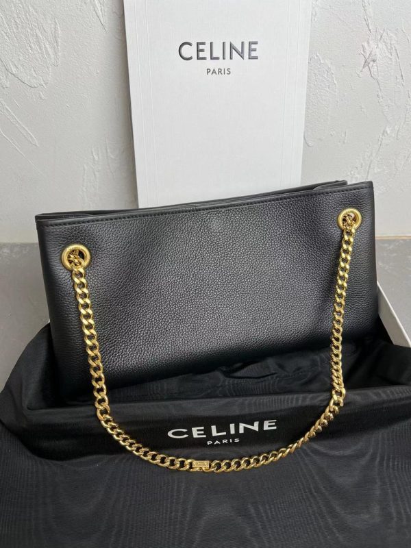 master copy celine newspaper chain bag black