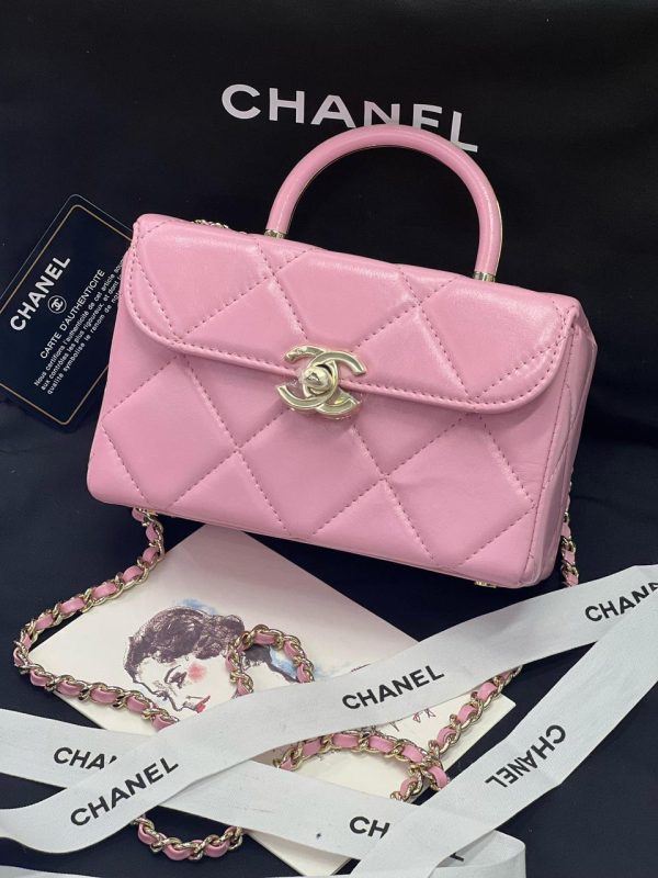 Chanel Top Handle Flap Bags In Chain