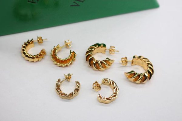 Bottega Veneta Twist Gold Tone Earrings - Image 6