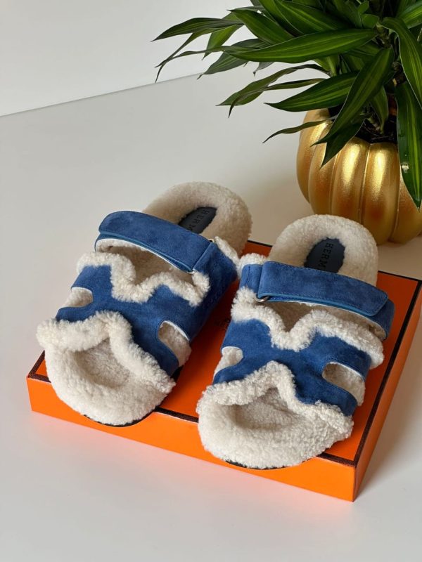 Hermes Chypre Teddy Sandals Craft Suede - Image 10