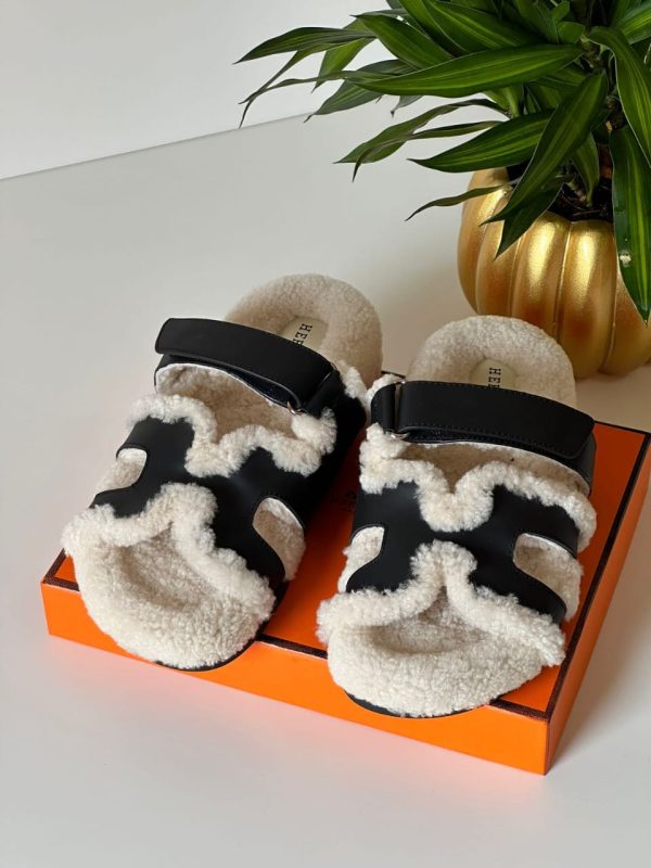 Hermes Chypre Teddy Sandals Craft Suede - Image 9