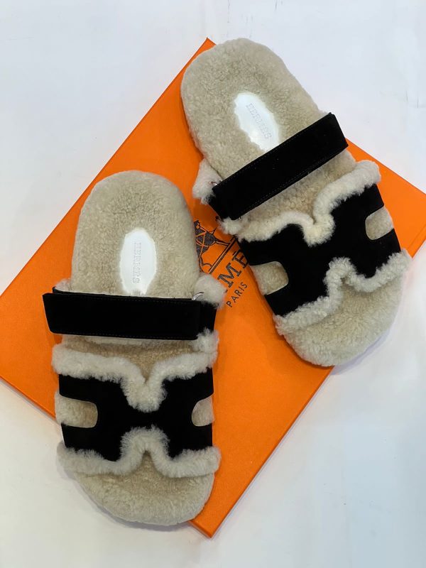 Hermes Chypre Teddy Sandals Craft Suede - Image 7