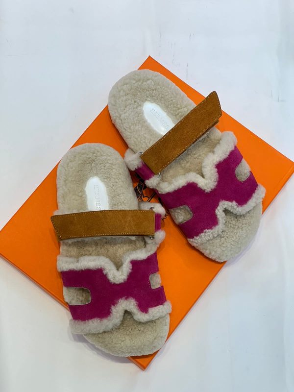 Hermes Chypre Teddy Sandals Craft Suede - Image 6